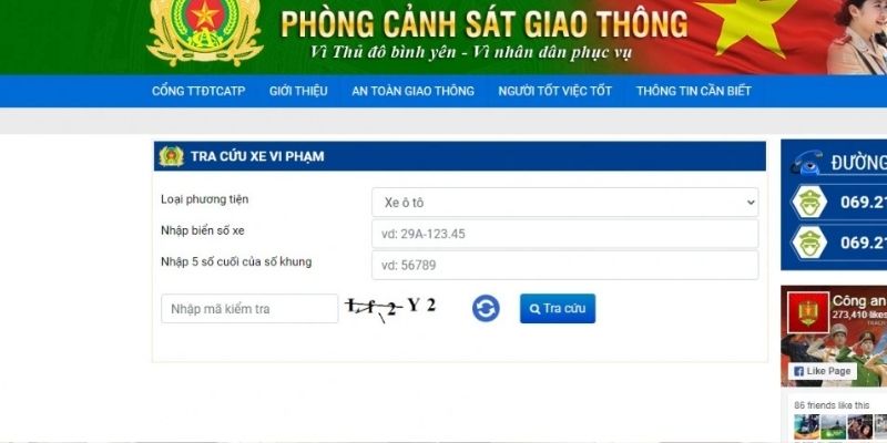 Hướng dẫn nhanh tra cứu phạt nguội trên csgt.v 