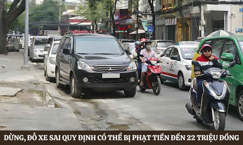 mức phạt lỗi dừng đỗ ô tô năm 2025