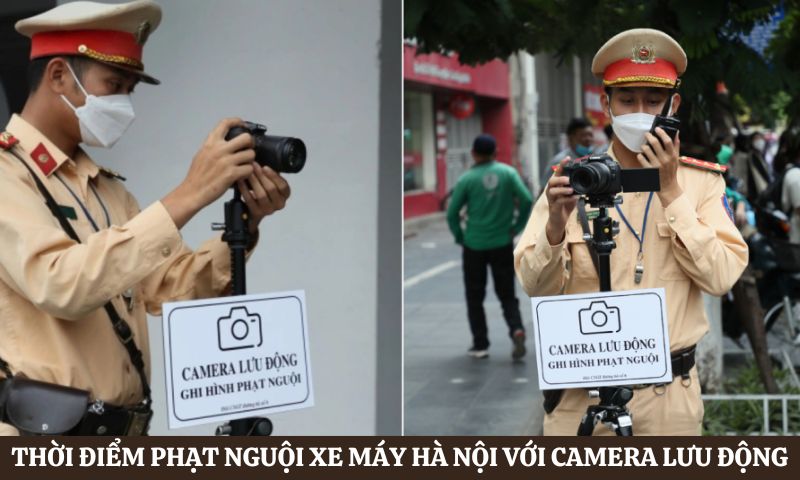Phạt nguội xe máy Hà Nội với camera lưu động